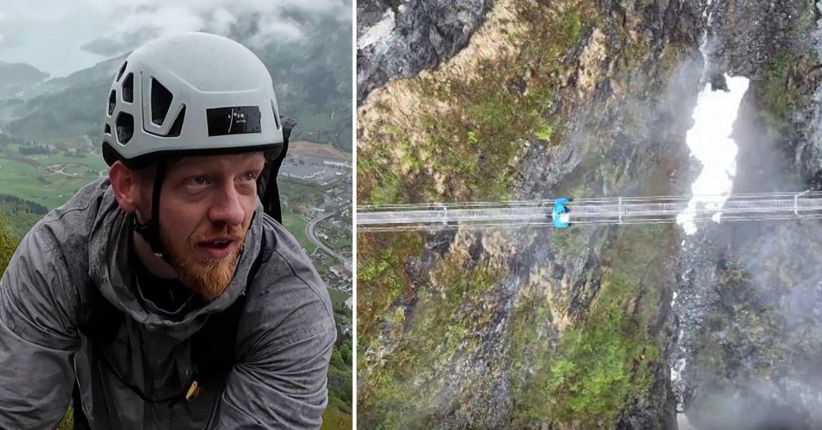 SVTSport's tweet card. En del av OS-uppladdningen för det svenska handbollslandslaget var att bestiga ett 1 000 meter högt berg. – Jag var nästan nära på att börja gråta, säger Jim Gottfridsson till SVT Sport.