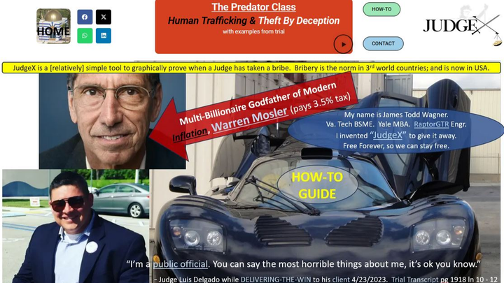 JudgeX_Org's tweet card. I’m James Todd Wagner (X: @JudgeX_Org), and I’m under attack … James Wagner needs your support for James Defend a Defamation Lawsuit for Exposing Corrupt Judge