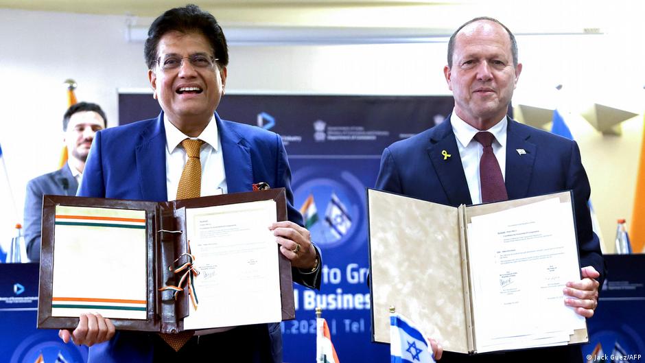 dwnews's tweet card. India is Israel's second-largest trade partner in Asia. Before this, the two countries were involved in negotiating a similar agreement, and eight rounds of talks were held.