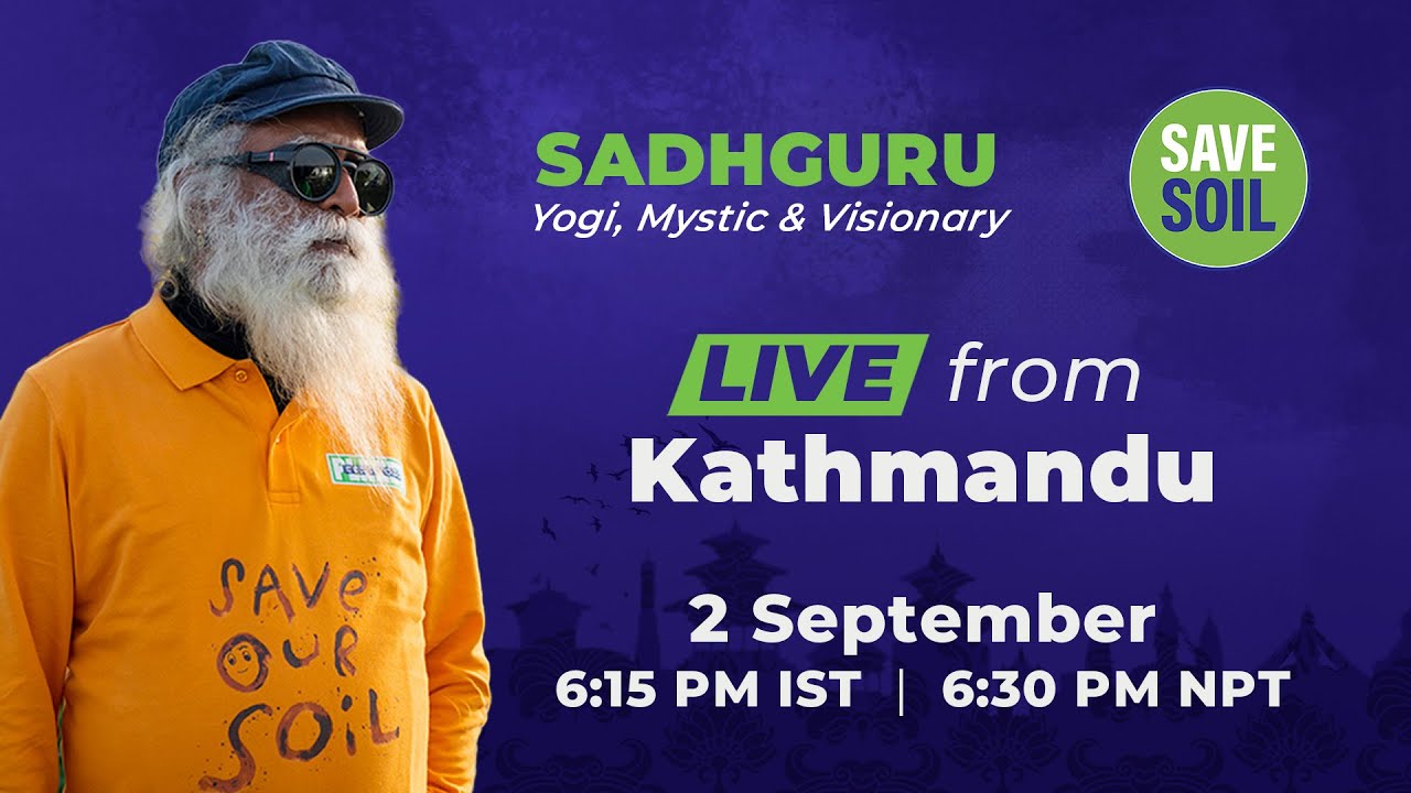 ajaydevgn's tweet card. Sadhguru Live from Kathmandu, 2 Sep | 6:15 PM IST, 6:30 PM NPT