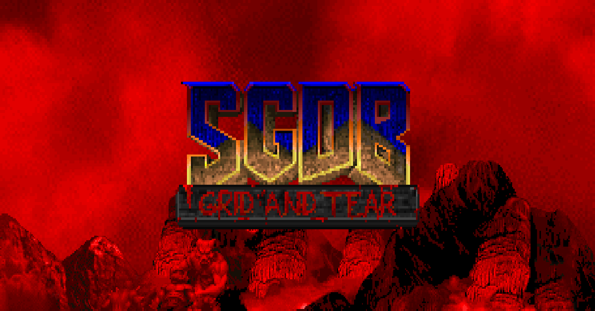 SteamGridDB's tweet card. A project to create library assets for as many DOOM WADs as possible!