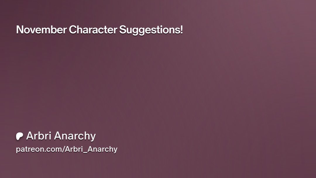 ArbriAnarchy's tweet card. Get more from Arbri Anarchy on Patreon