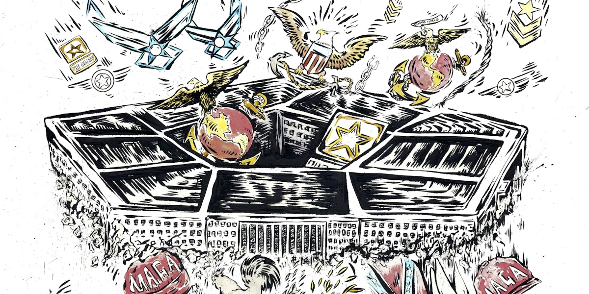 newrepublic's tweet card. Why are veterans trying to tear down the country they once swore to protect?