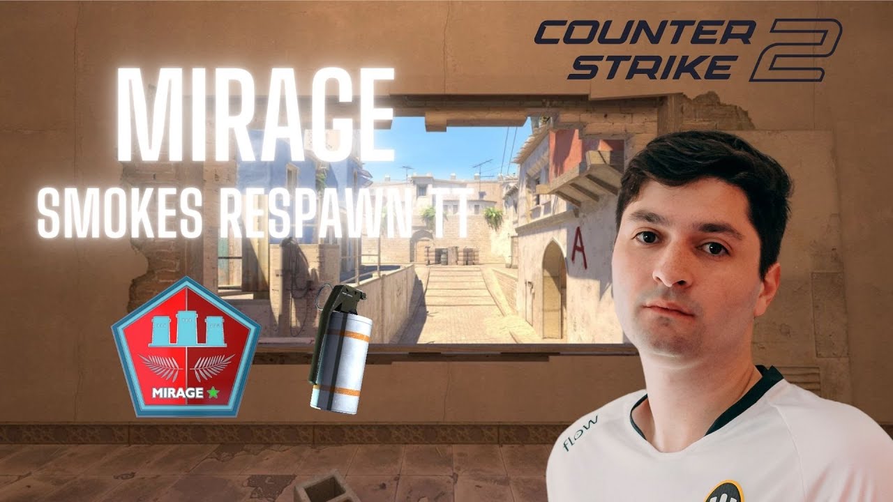 jqncs2's tweet card. SMOKES DE RESPAWN TT EN MIRAGE PARA CS2