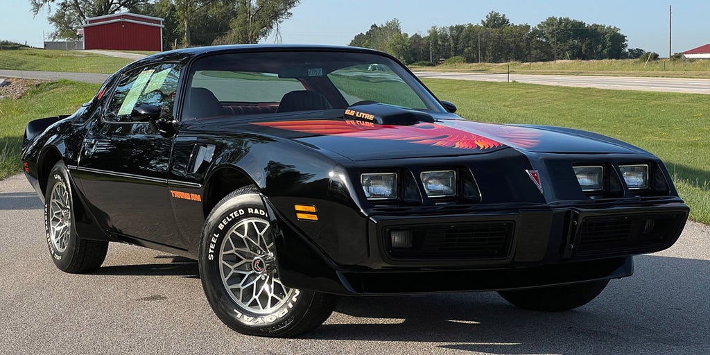 RESTOREaMUSCLEC's tweet card. A 1979 Pontiac Firebird Trans Am with less than 37 miles on its odometer is being auctioned at the Barrett-Jackson event in Scottsdale, Ariz., Jan. 28.