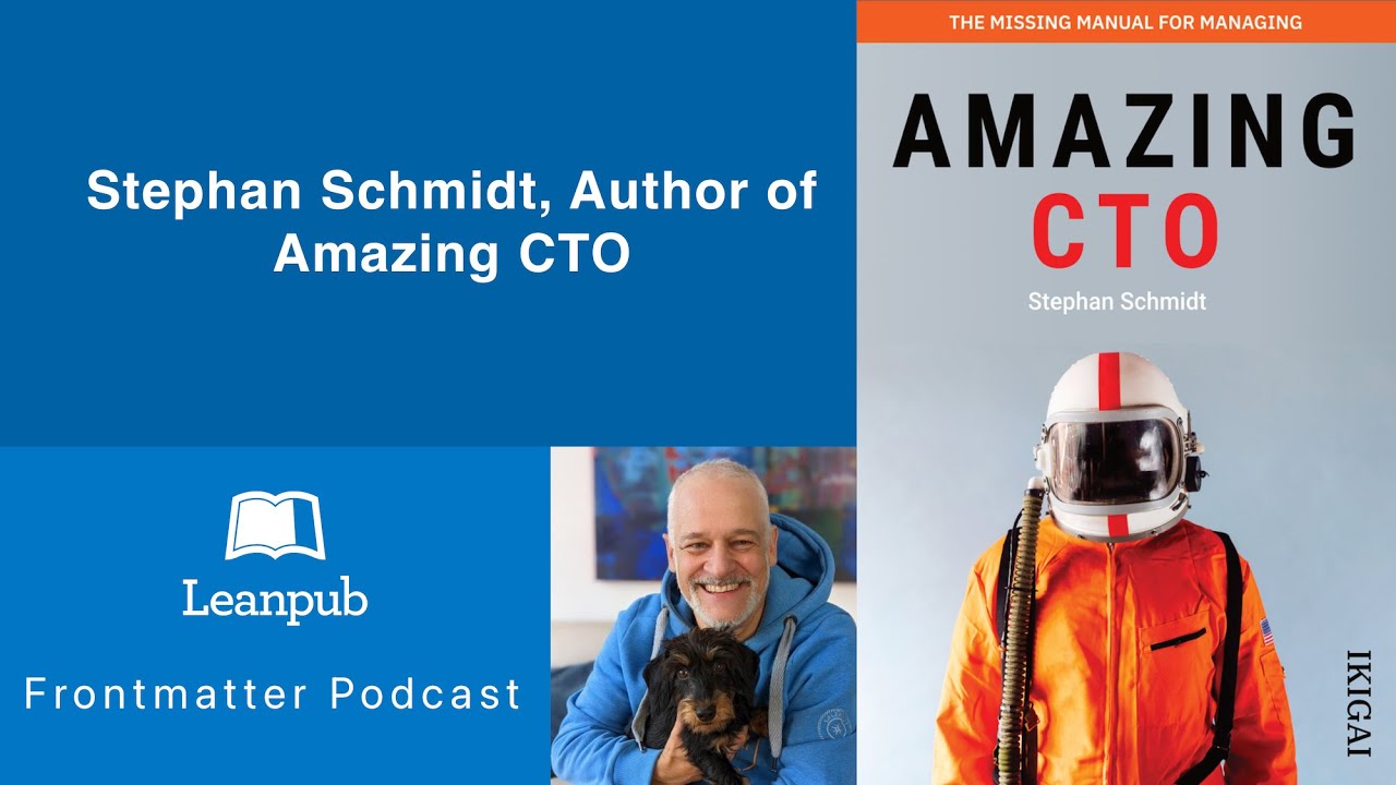 FrontmatterCast's tweet card. Stephan Schmidt, Author of Amazing CTO: The missing manual for...