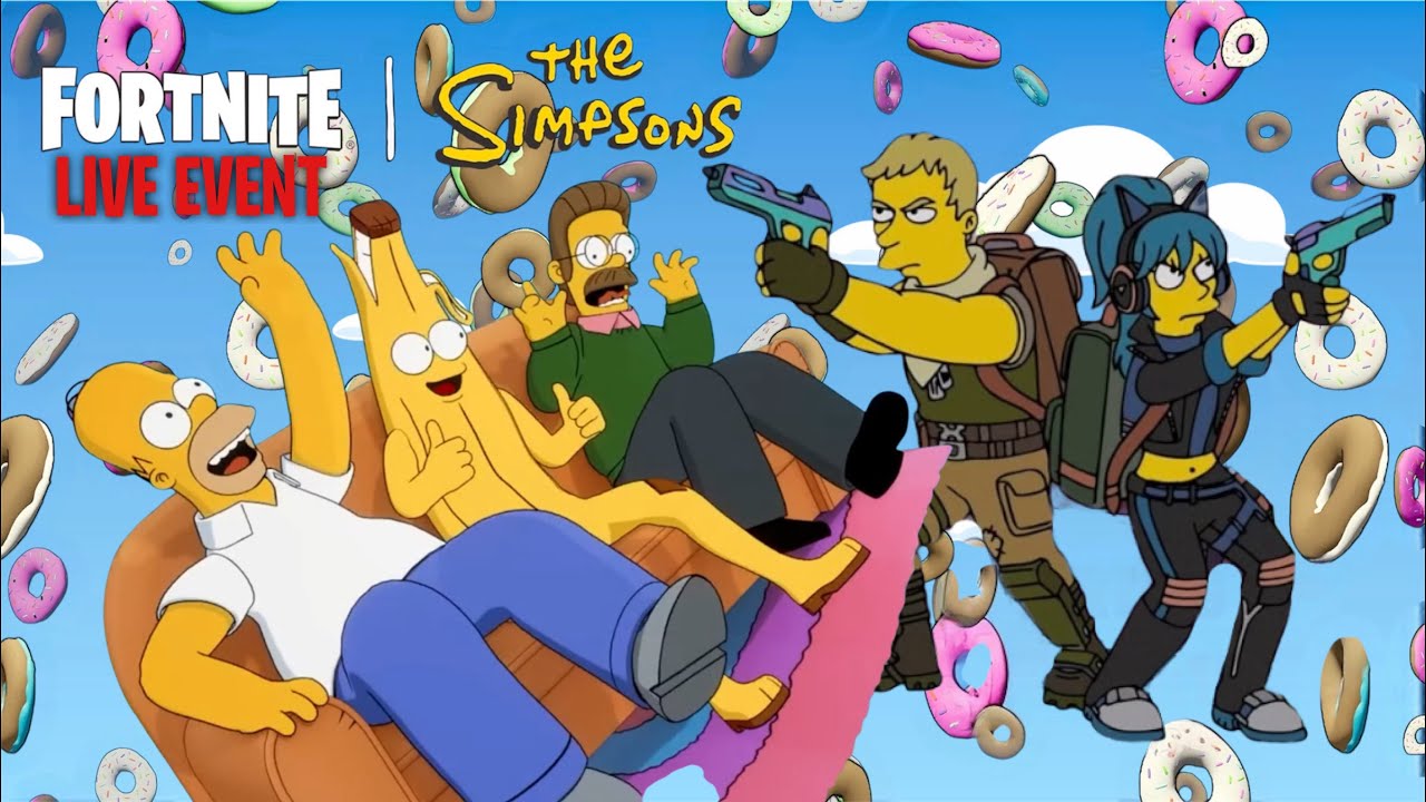 ModtroGaming's tweet card. Fortnite: LIVE Simpsons Event! #fortnite #chapter6 #simpsons