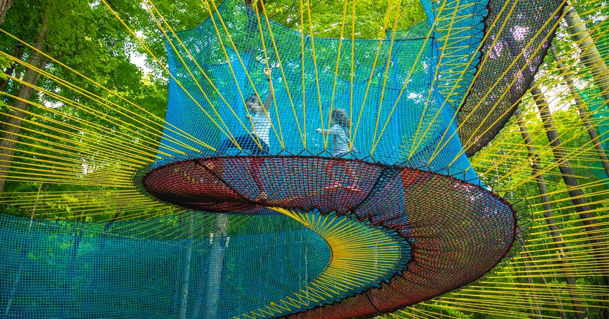 blogdockerfb's tweet card. The outdoor adventure designers behind The Trekking Group conceived of Canada’s largest trampolines for UPLÅ adventure park.