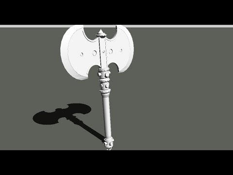 FoxUnity1's tweet card. Speed modeling 3D - SketchUp : Fantastic Ax