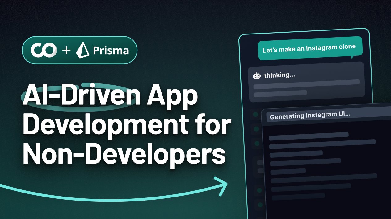 prisma's tweet card. Discover why Co.dev chose Prisma Postgres: simple API & MCP integration, explicit schema support, and one-shot authentication in its AI-driven app creation flow.