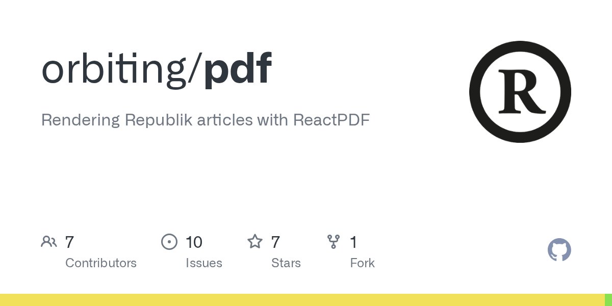 tpreusse's tweet card. Rendering Republik articles with ReactPDF. Contribute to orbiting/pdf development by creating an account on GitHub.
