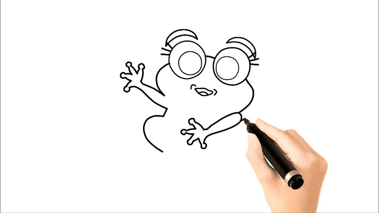 DebuterUnBlog's tweet card. Comment dessiner et colorier une grenouille facilement