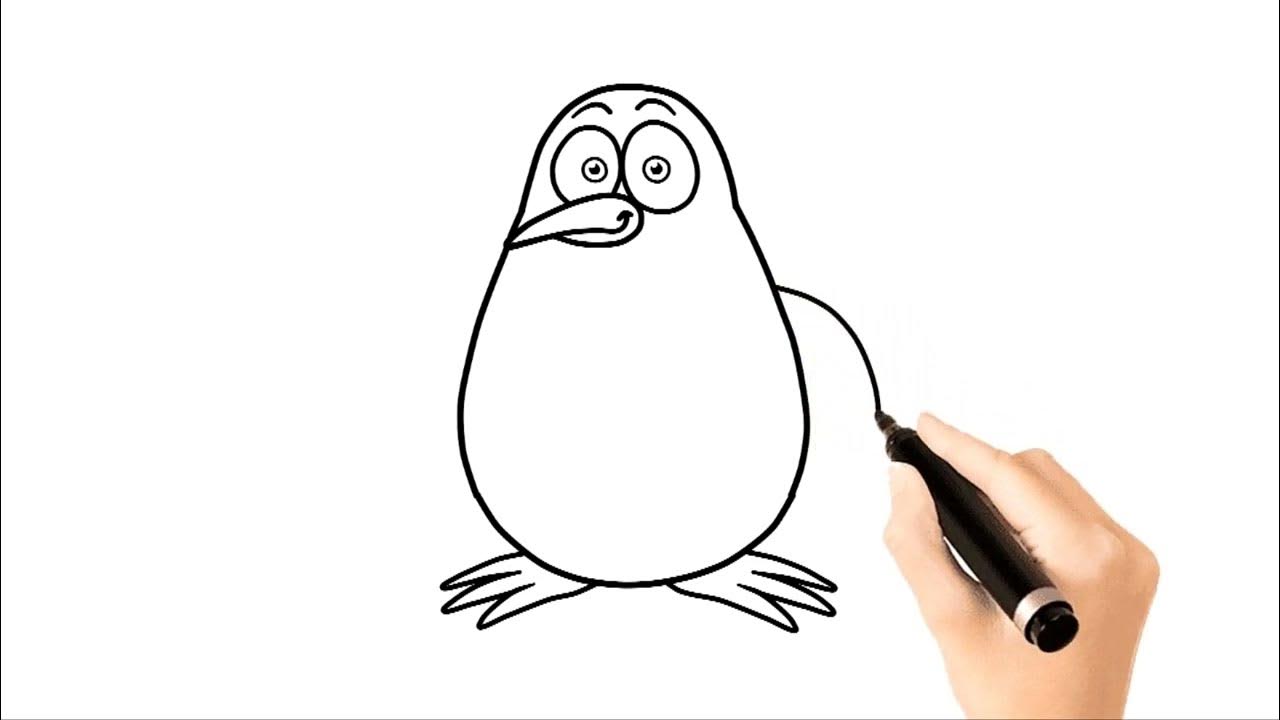 DebuterUnBlog's tweet card. Comment dessiner et colorier un pingouin facilement