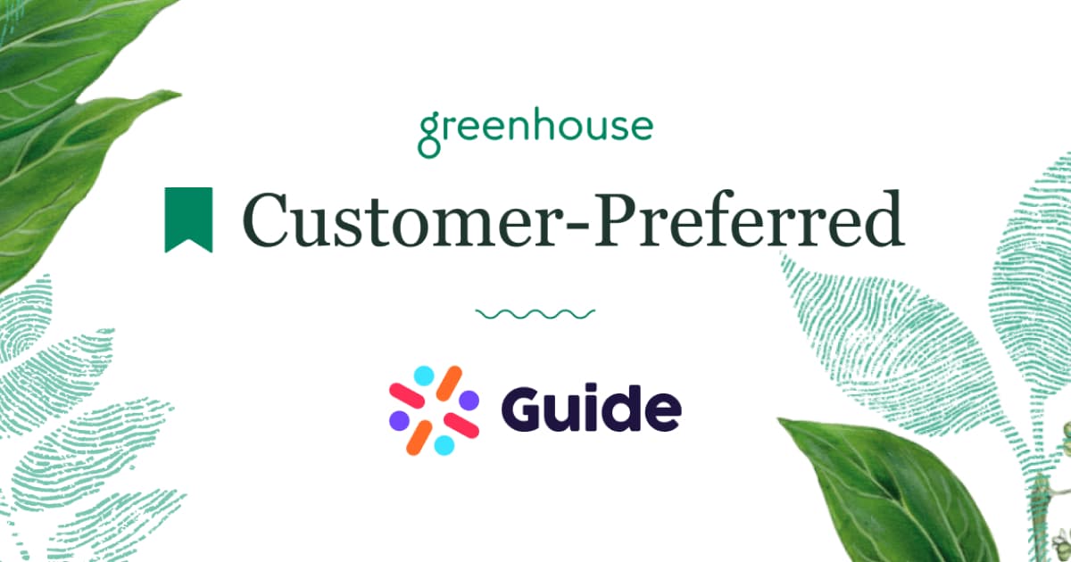 GuideDotCo's tweet card. Greenhouse customers can now try Guide for free with expert help and ultra-fast setup.