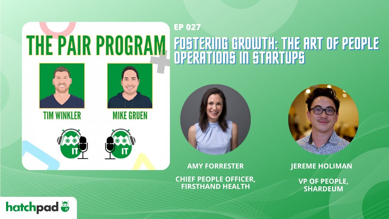 my_hatchpad's tweet card. Fostering Growth: The Art of People Operations in Startups | The Pair...