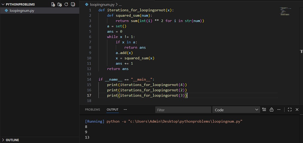 Mahendra204301's tweet card. The Concept of a Looping Number — Finding the number of iterations required