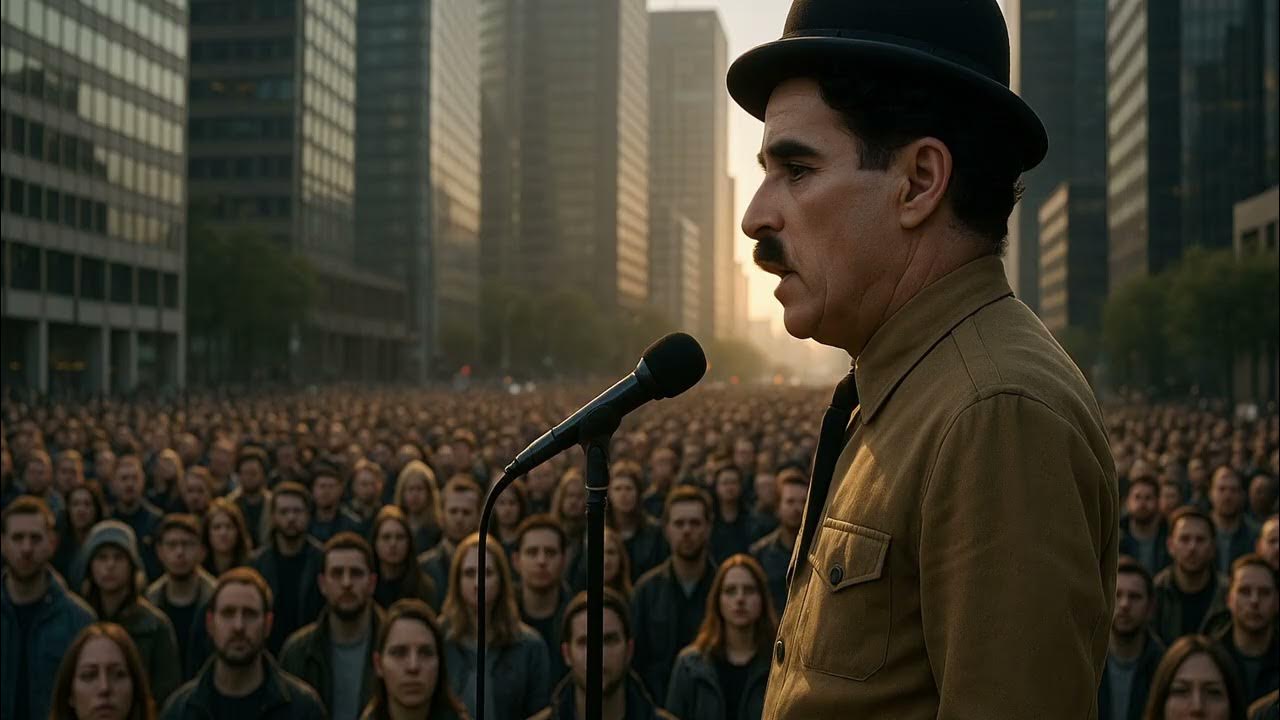 Halb8Film's tweet card. On the Nature of Daylight – Chaplin Remix ( Der große Diktator)