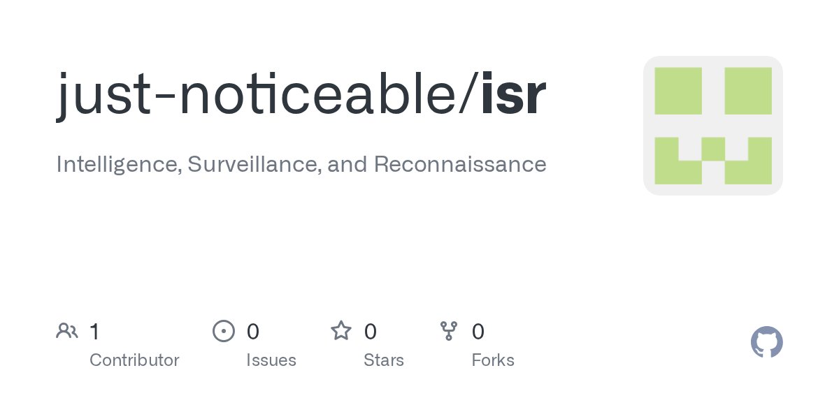 psyedOut's tweet card. Intelligence, Surveillance, and Reconnaissance. Contribute to just-noticeable/isr development by creating an account on GitHub.