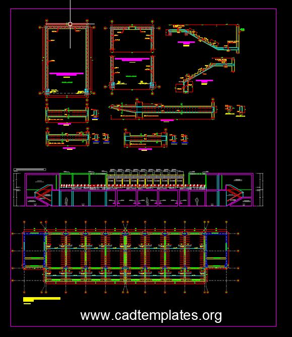 TheEngineering8's tweet card. Airport Staircase Elevation and Reinforcement Details CAD Template DWG