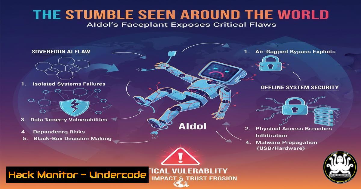 UndercodeUpdate's tweet card. The Stumble Seen Around the World: How AIdol's Faceplant Exposes Critical Flaws in Sovereign AI and Offline System Security - "Undercode Testing": Monitor