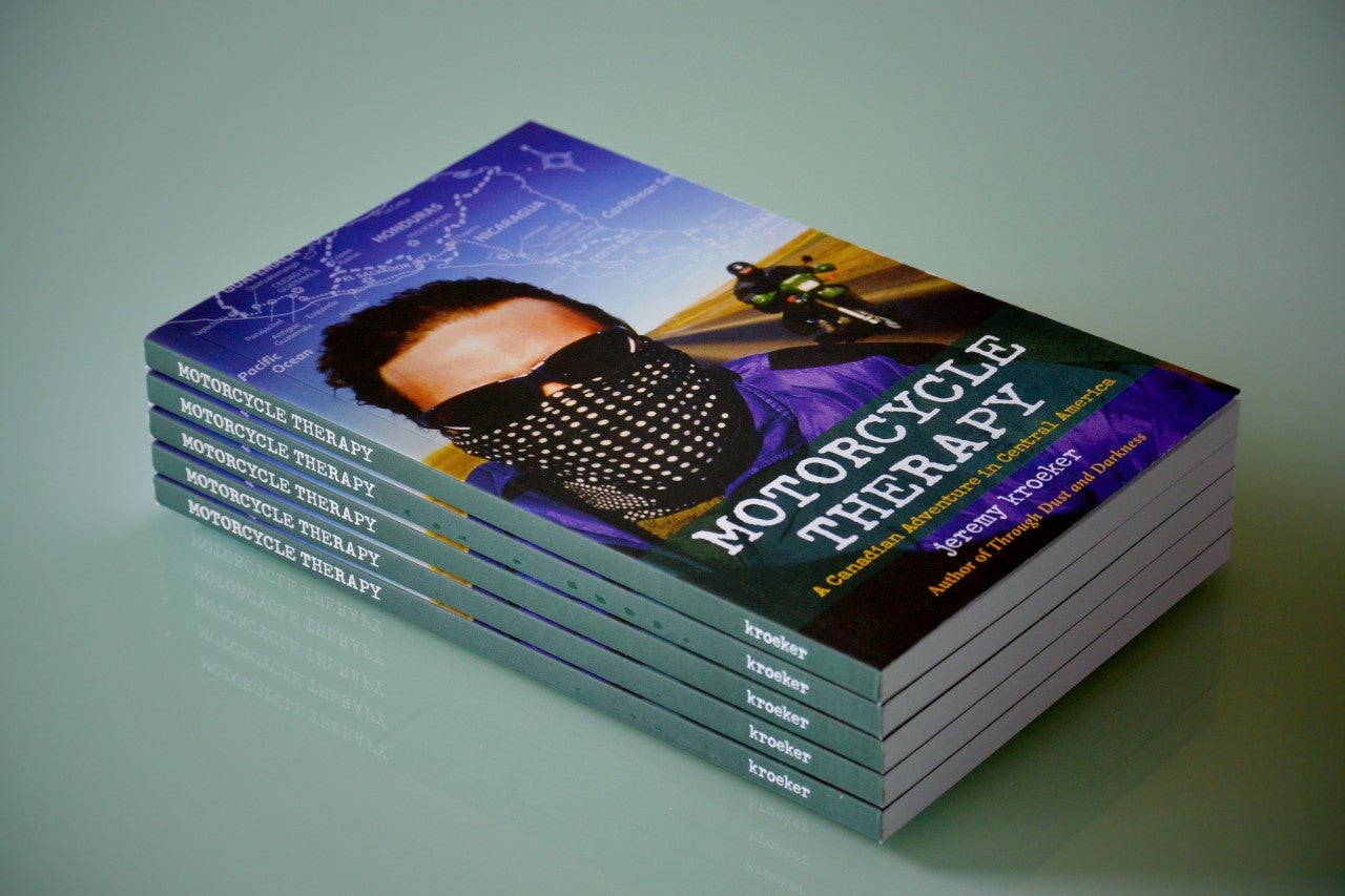 Jeremy_Kroeker's tweet card. Jeremy Kroeker's book Motorcycle Therapy details a trip through Central America on a KLR650 in the days before smartphones.