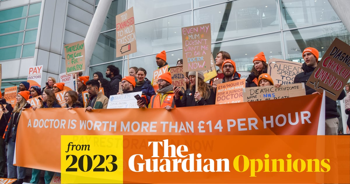 nicholasdeeming's tweet card. It’s not that junior doctors are the worst paid in society, but there’s a huge gulf between their expectations and today’s reality, says Guardian columnist Gaby Hinsliff