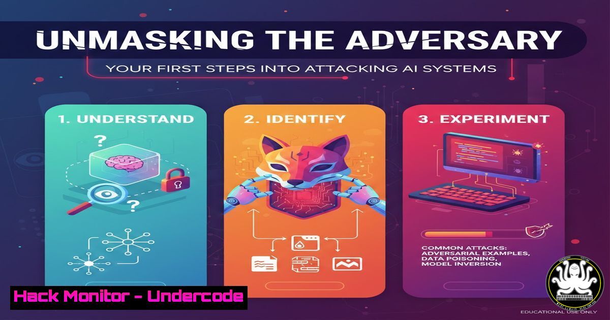 UndercodeUpdate's tweet card. Unmasking the Adversary: Your First Steps into Attacking AI Systems - "Undercode Testing": Monitor hackers like a pro. Get real-time updates, AI-powered