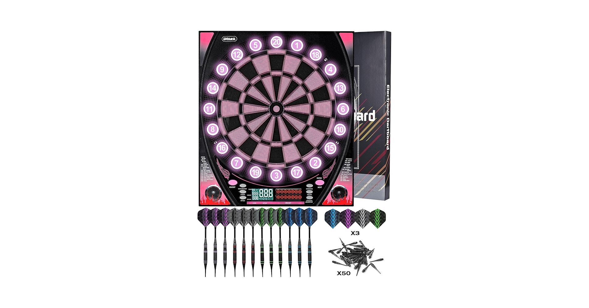 jfranklinevans's tweet card. Step up your game with this advanced electronic dart target that brings traditional darts into the digital age. This innovative dartboard features bright LED displays, multiple game modes, and...