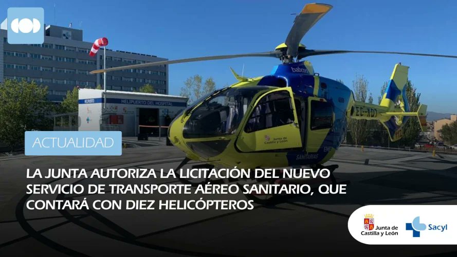 aviaciondigital's tweet card. El SACYL adjudica 174 millones a Avincis para helicópteros sanitarios, pero el SLTA alerta de huelga indefinida por condiciones laborales precarias y flota envejecida de 19 años.