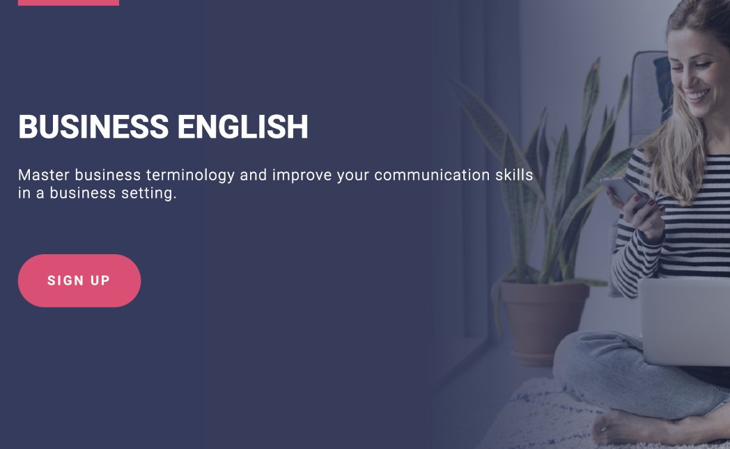 EllaLanguage's tweet card. An online Business English course for everyone looking to improve their English skills in a business context.