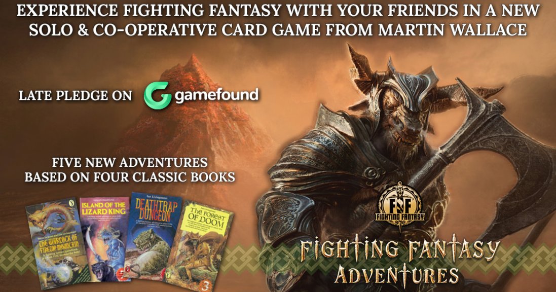 SplitableInf's tweet card. Solo and Co-op adventure game based on the iconic books. Skilfully adapted by Martin Wallace.