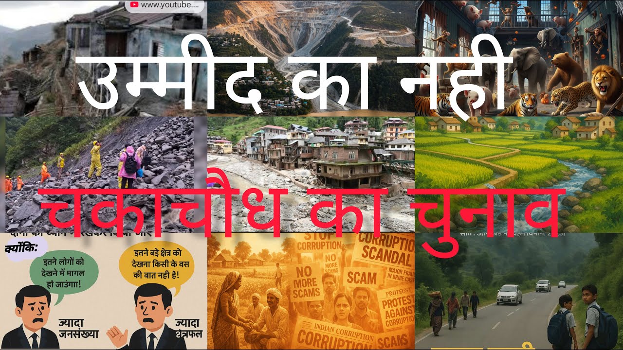 nandansinghb's tweet card. पहाड़ी भी टूट चुका है, पलायन मंजिल, भूस्खलन, टूटते पहाड़, जलते जंगल,...