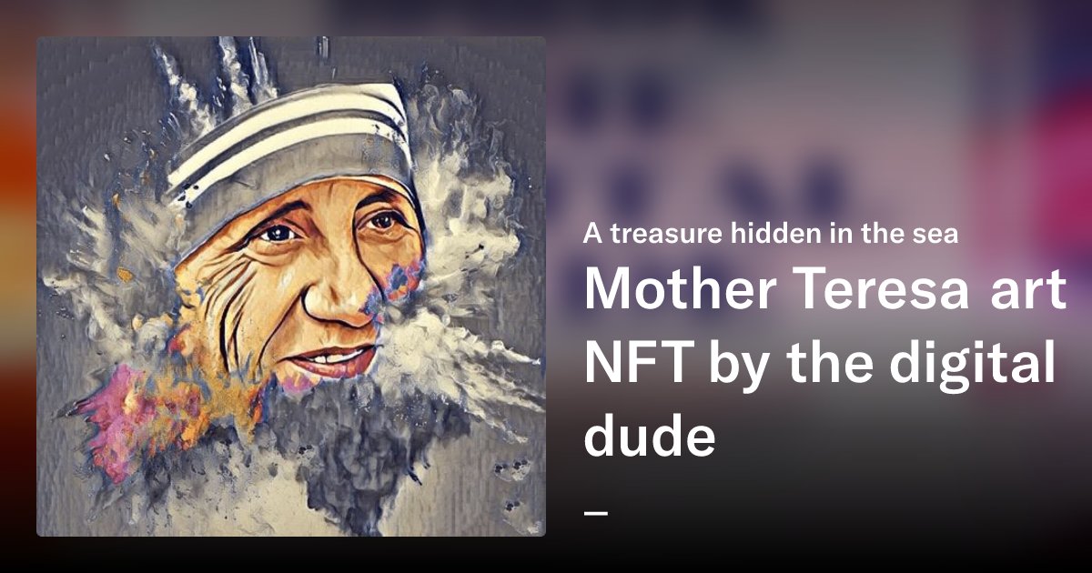 thedigitaldude0's tweet card. A treasure hidden in the sea. Please see and buy.