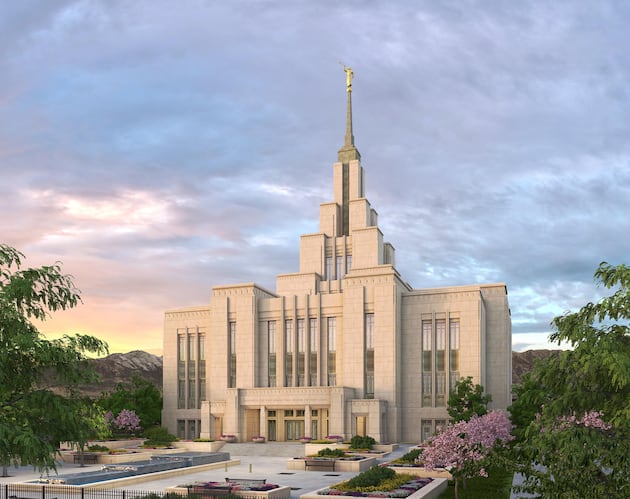 the_churchnews's tweet card. The First Presidency has announced the dedication and open house dates for the Saratoga Springs Utah Temple.