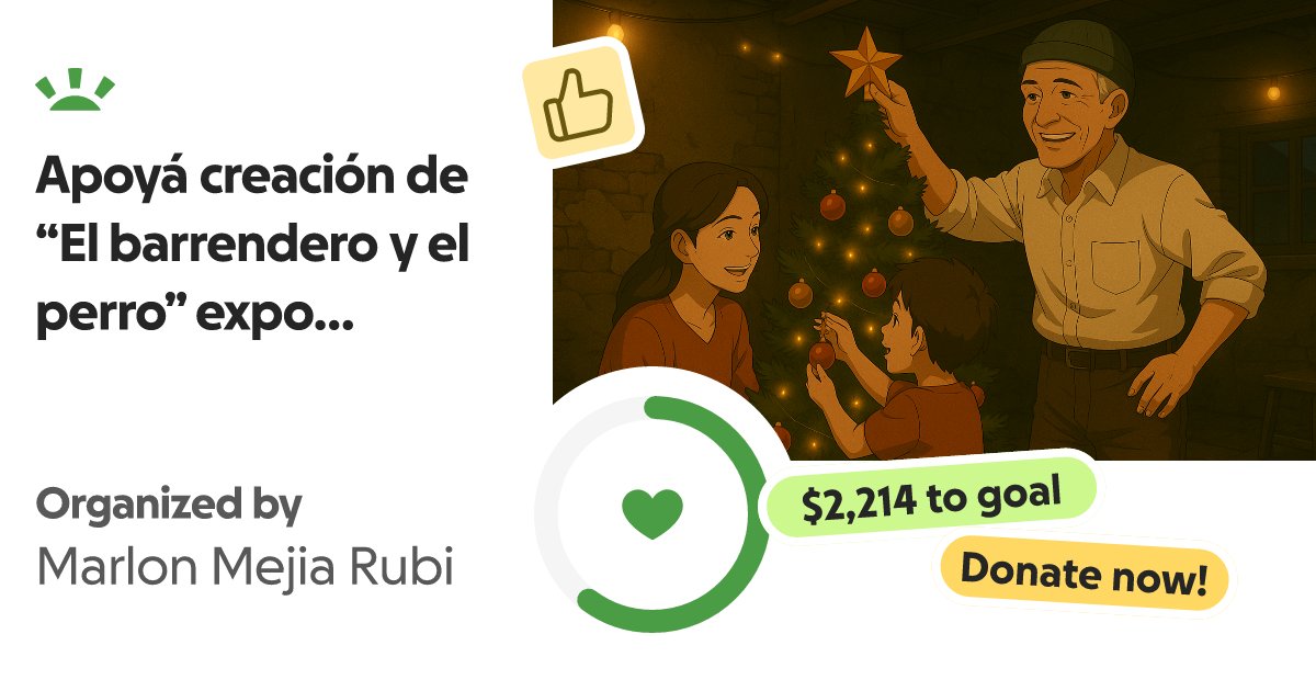 MarlonMejiaRubi's tweet card. Mucho gusto mi nombre es Marlon Mejía Rubí, autor del cuento … Marlon Mejia Rubi necesita tu apoyo para Apoyá creación de “El barrendero y el perro” expo,web,taller