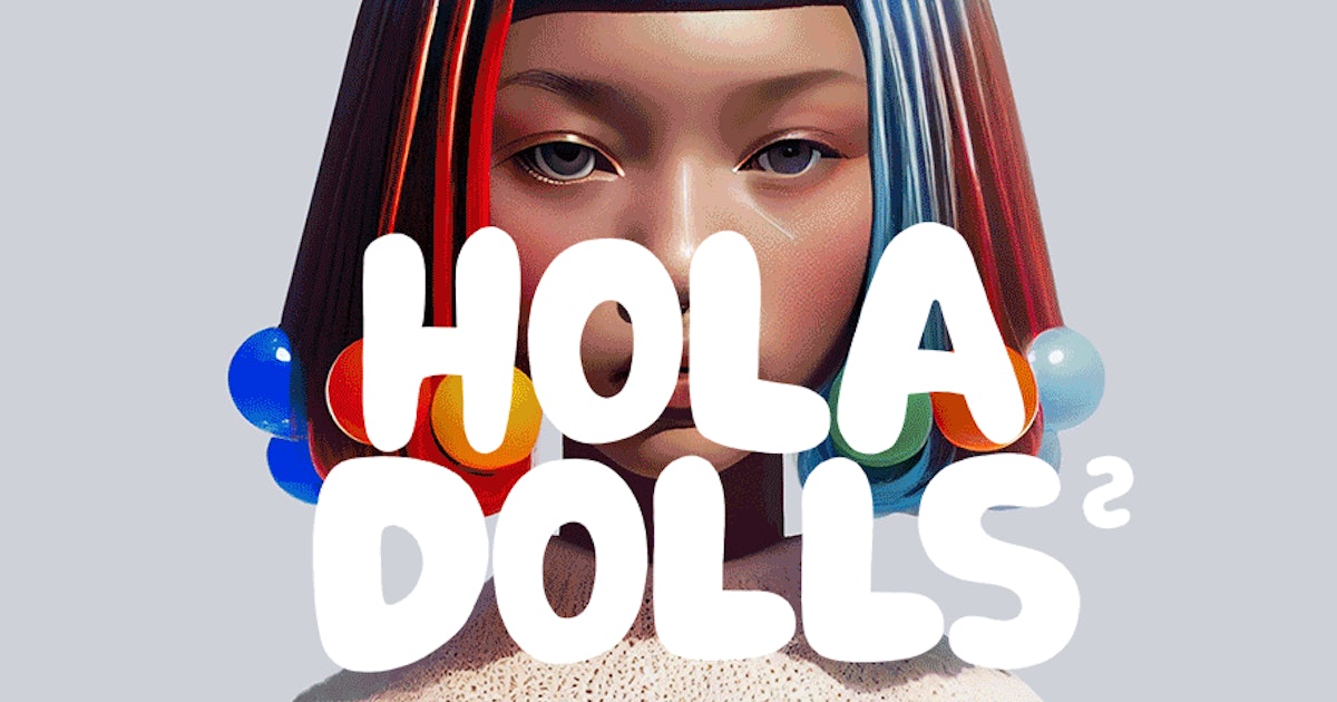 mochi_w3's tweet card. Indulge in the magic of 𝗛𝗢𝗟𝗔 𝗗𝗢𝗟𝗟𝗦​, where art and AI collide to create an extraordinary sensory journey. Vessels of memories, dreams, and emotions, these bottles have a mysterious 𝗲𝗹𝗶?...