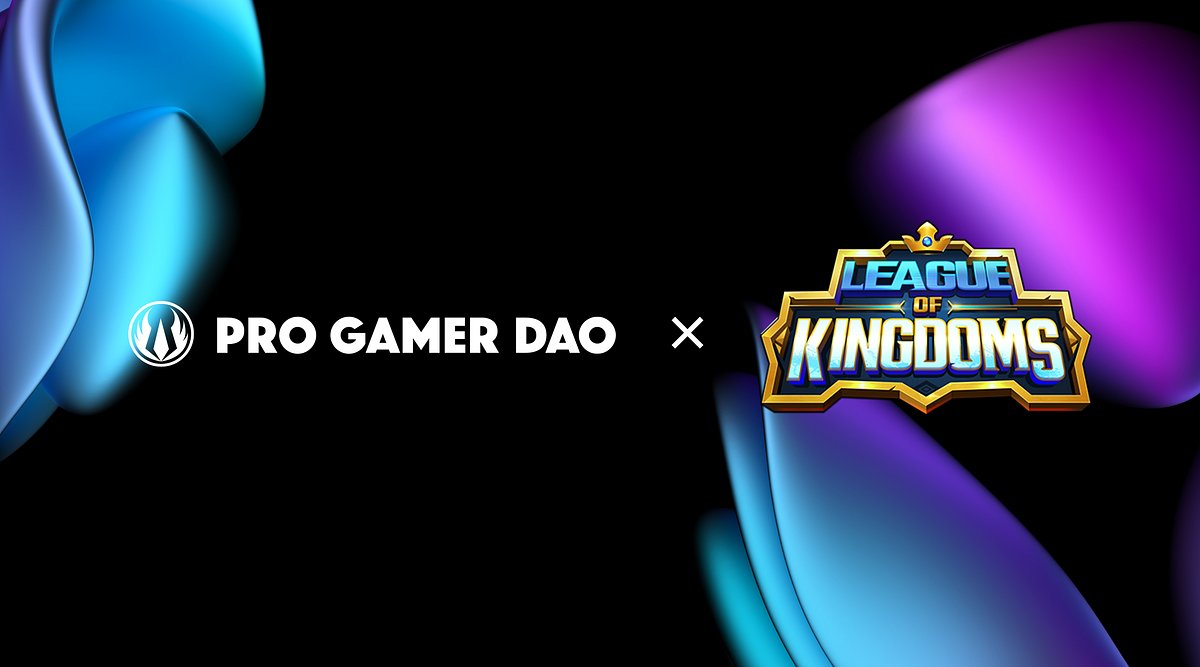 ProGamerDAO's tweet card. Pro Gamer DAO is excited to officially announce a strategic partnership with League of Kingdoms, the fastest growing MMO strategy game, to…