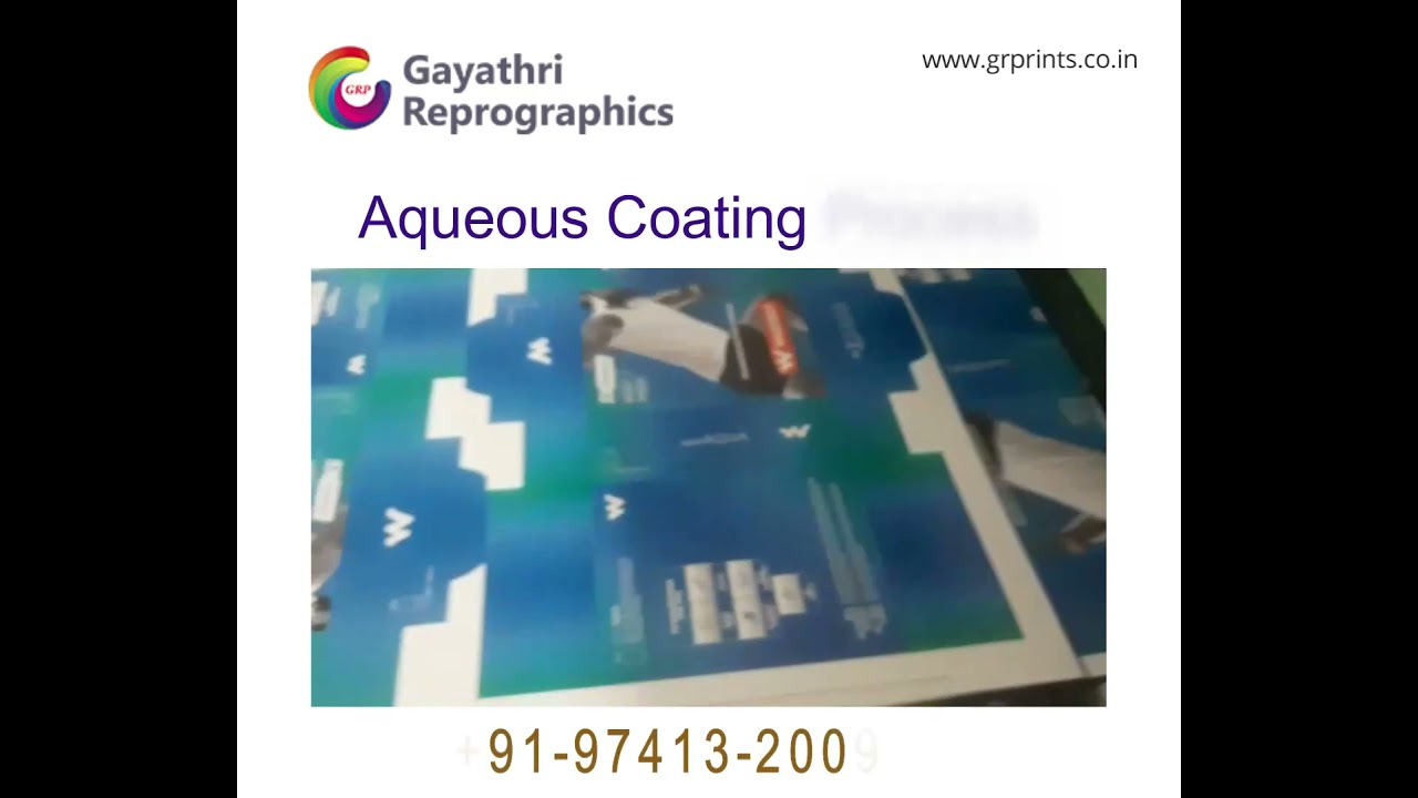 GReprographics's tweet card. Aqueous coating Printing process at Gayathri Reprographics Pvt. Ltd