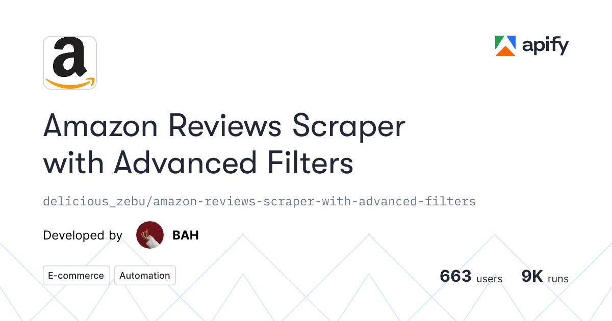 jayiuiuiu's tweet card. Extract thousands of Amazon reviews from any ASIN or URL across 17 global marketplaces. Utilize advanced filters for ratings, keywords, and verified pur...