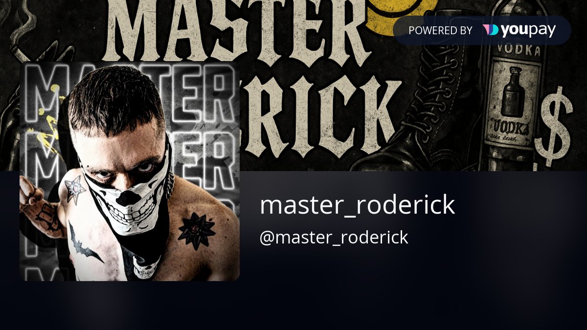 masteroderick's tweet card. Visit my profile on YouPay!