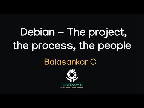 fossmeet's tweet card. Balasankar C @ FOSSMEET'18 - Debian :The project, the process, the...