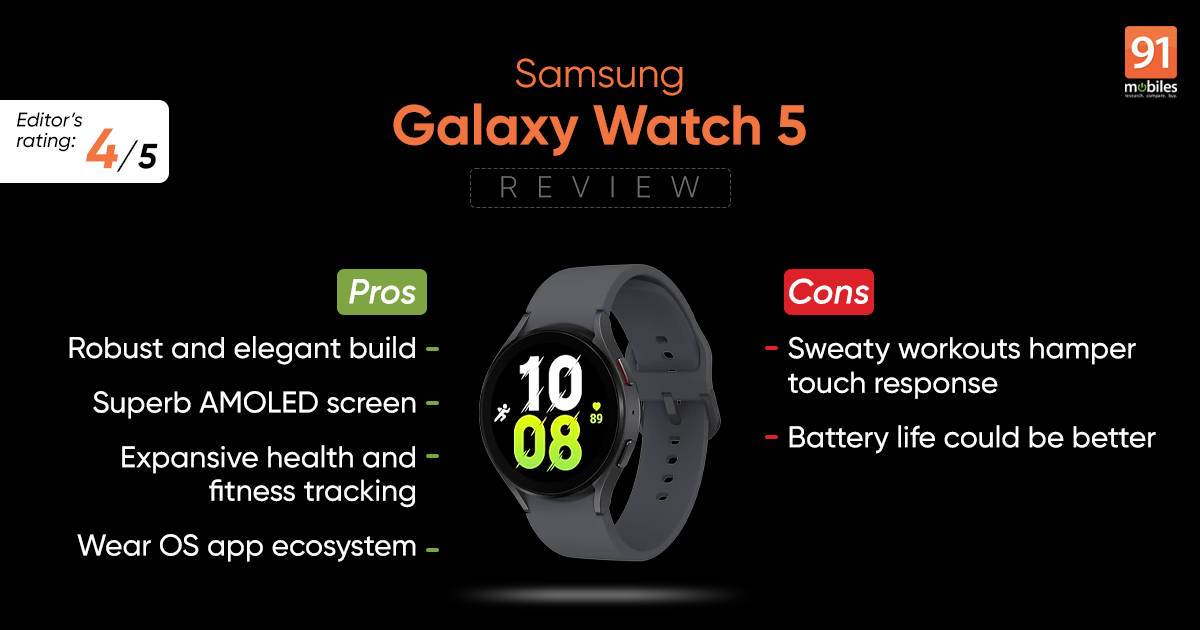 91mobiles's tweet card. Here is our full review of the Samsung Galaxy Watch5 44mm with LTE which is priced at Rs 35,999.