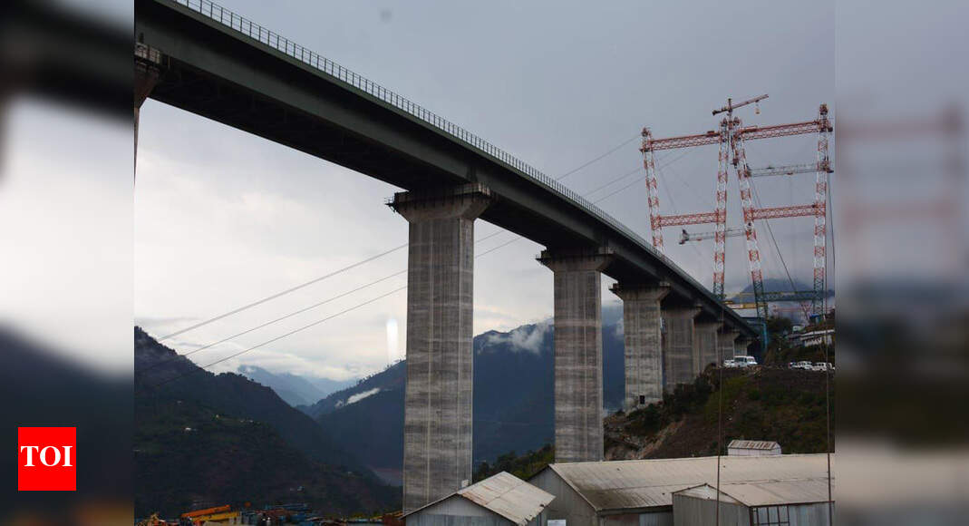majorgauravarya's tweet card. India News: The world's highest railway bridge, over river Chenab in Jammu and Kashmir, will be ready by next year, and will connect the Kashmir Valley with the r