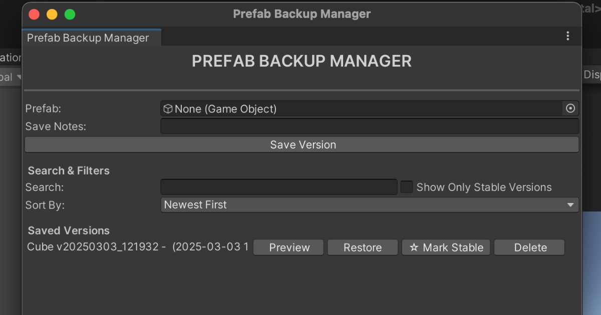 kushalbaid16's tweet card. Use the Prefab Backup Manager from GamerGage Studio LLP on your next project. Find this utility tool & more on the Unity Asset Store.