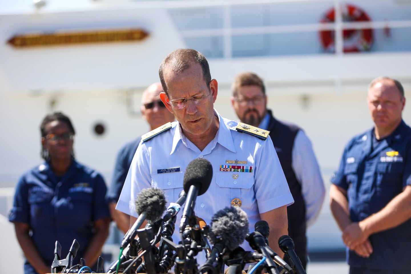 BostonGlobe's tweet card. “I offer my deepest condolences to the families,” said Rear Admiral John Mauger during an afternoon briefing in Boston.