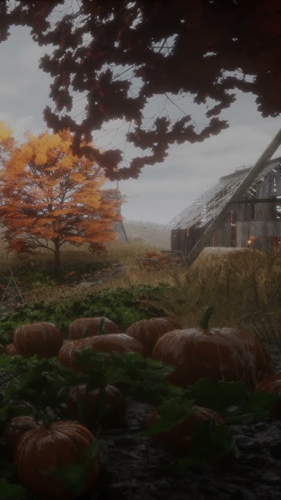 ArtStrongArts's tweet card. Ambient Autumn Pumpkin Patch Unreal 5