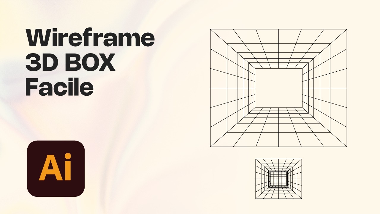 gioclear's tweet card. Wireframe 3D Box in Illustrator: Tutorial Facile e Veloce