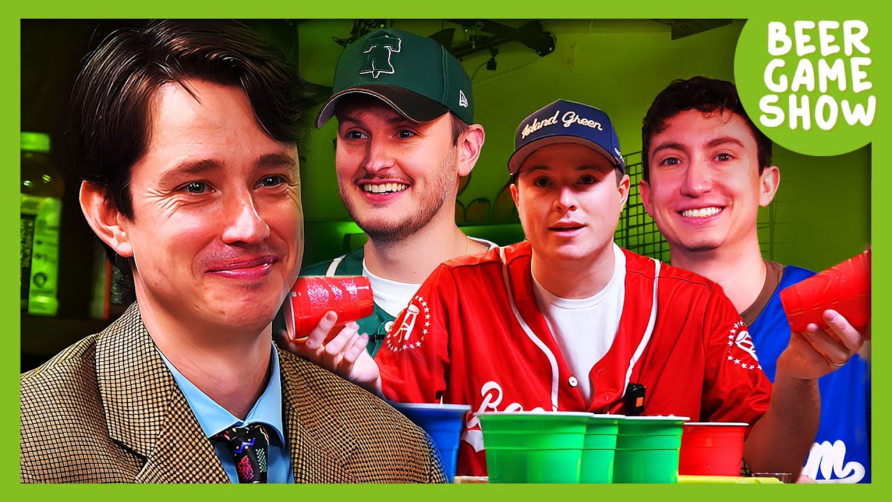 TechGuyAndrew's tweet card. Rone, Frankie, and Tommy compete in Barstool's Best Beer Game Show