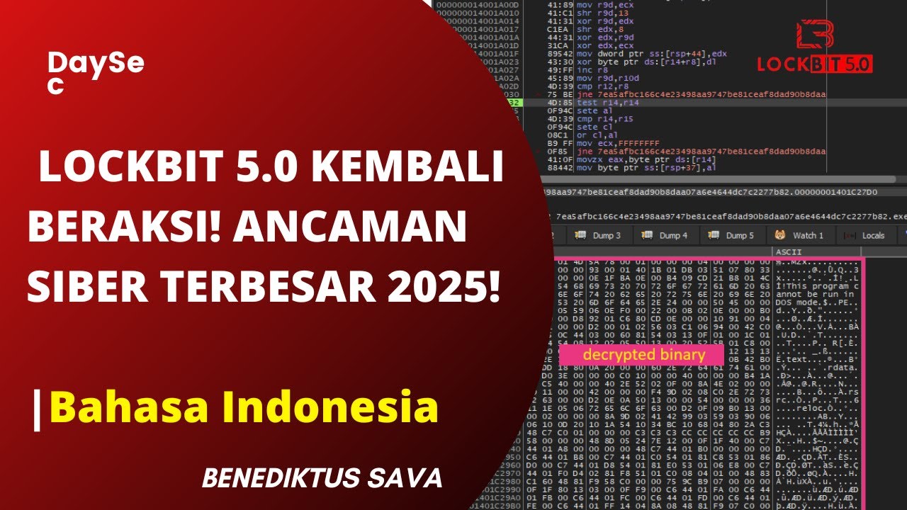SavaBenediktus's tweet card. LockBit 5.0 — Evolusi Baru Ransomware Paling Berbahaya | Operasi...