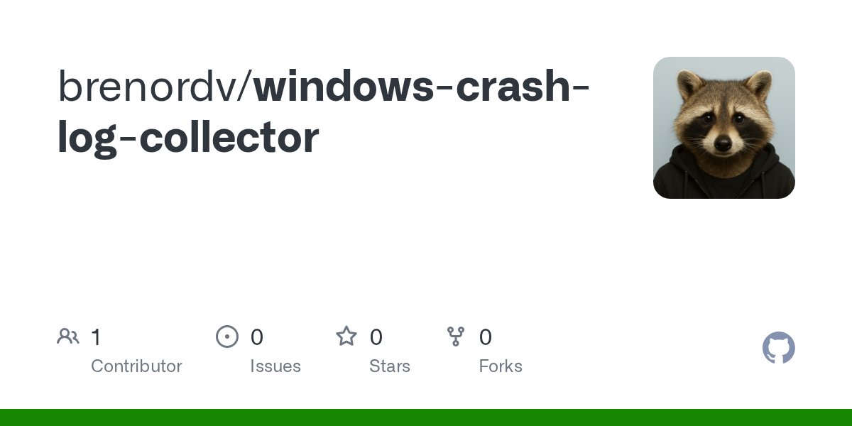 brenissimo's tweet card. Contribute to brenordv/windows-crash-log-collector development by creating an account on GitHub.